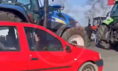 Fermieri blochează traseul către Vama Leușeni în semn de protest împotriva politicilor guvernamentale