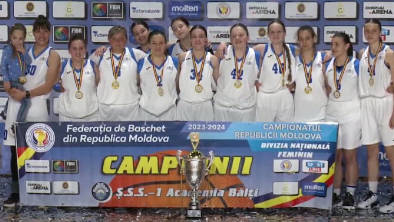 Echipa Școlii Sportive Specializate numărul 1 din Bălți este noua campioană a Republicii Moldova la baschet feminin