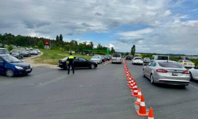 Poliția anunță măsuri de gestionare a traficului pe traseul R6 către Chișinău
